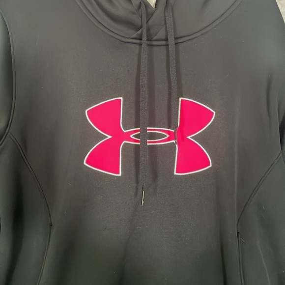 Under Armour Women’s Black & Pink Pull Over Semi-Fit Hoodie | Large - Picture 3 of 8